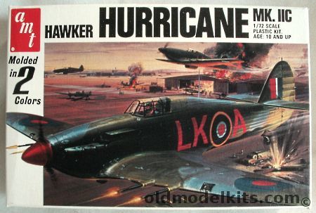 AMT-Matchbox 1/72 Hawker Hurricane IIC - RAF No. 87 Sq Night Ops 1941 or No.3 Sq 1941, 7111 plastic model kit